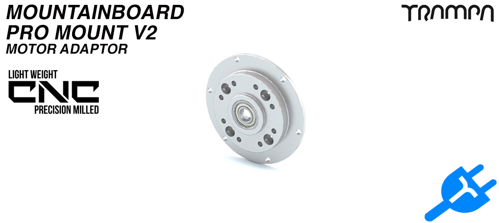 16mm PRO Belt Drive Motor Connector with 608 Bearing - SILVER ONLY