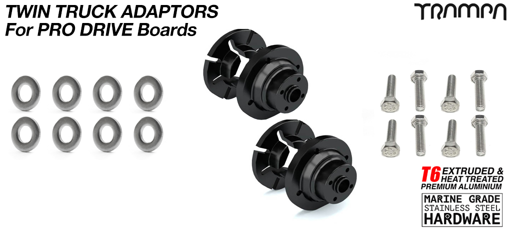 2x PRO Motor Mount Connector & Conical Backplate with bolts - for CNC Trucks