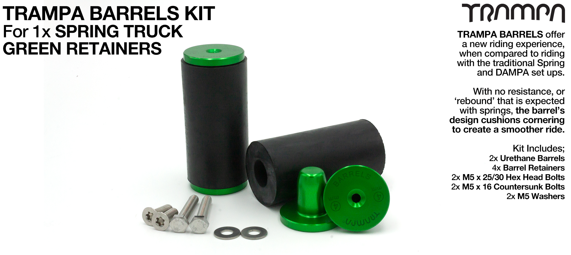 TRAMPA BARRELS Complete 1x TRUCK Kit - GREEN