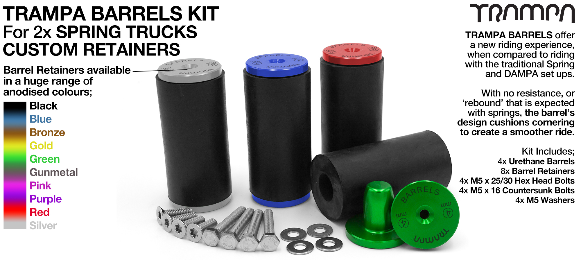 TRAMPA BARRELS Complete DECK Kit