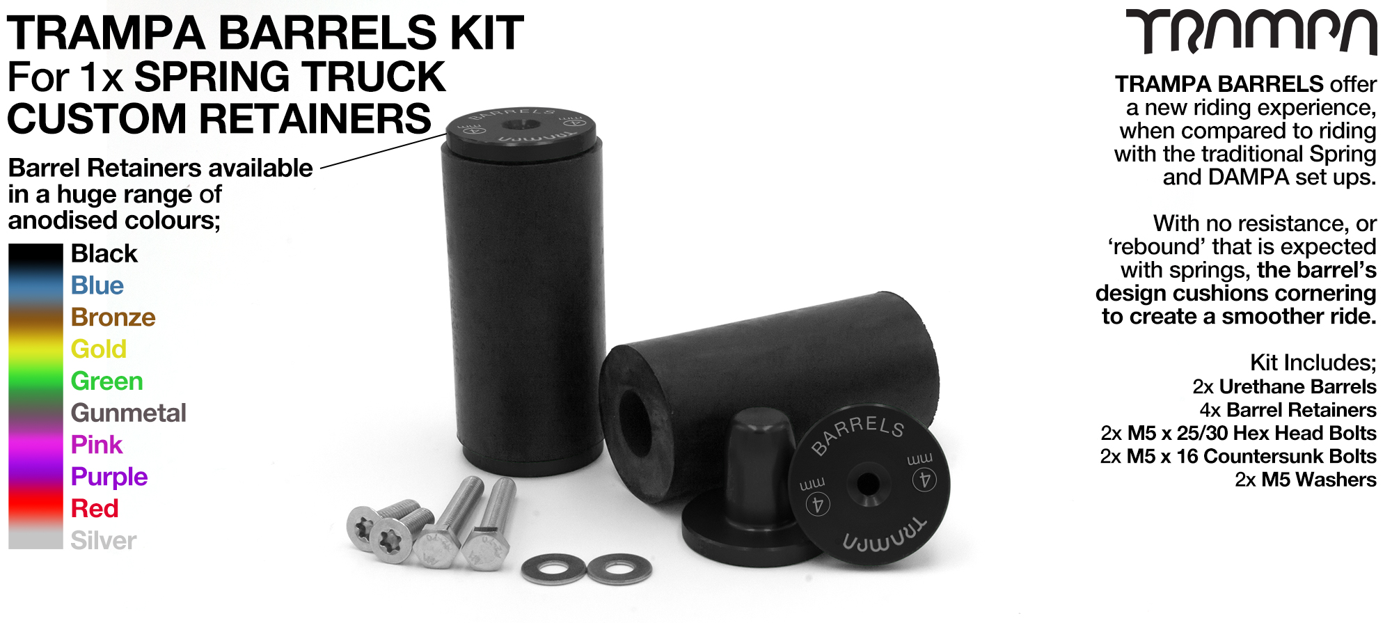 TRAMPA BARRELS Complete 1x TRUCK Kit - CUSTOM