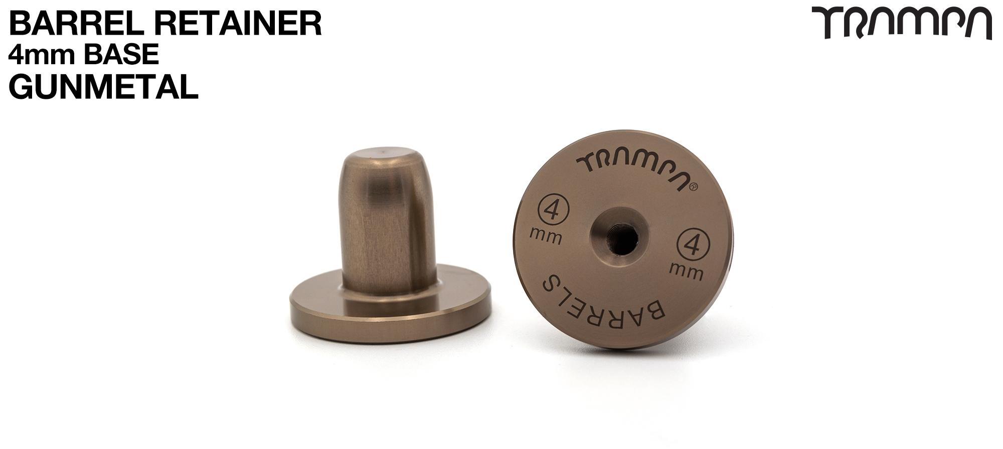 GUNMETAL 4mm Barrel RETAINER 