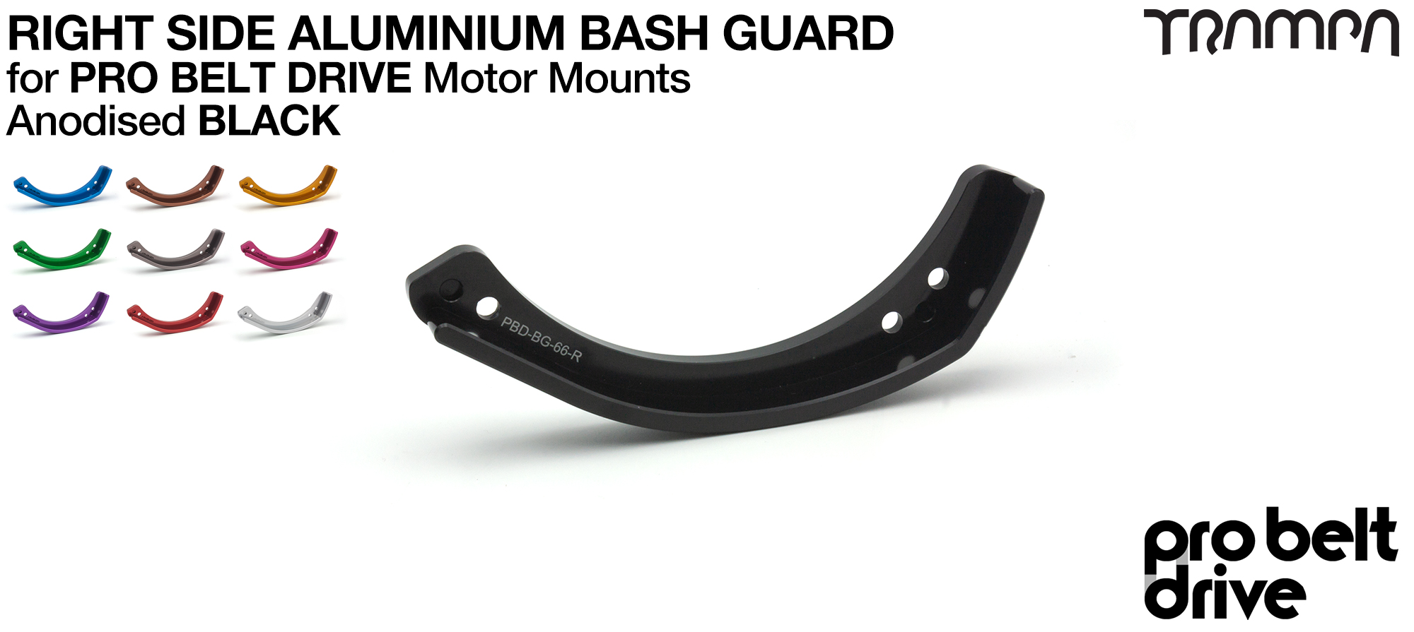 20mm PRO Belt Motor Mount Bash Guard - RIGHT (GOOFY)